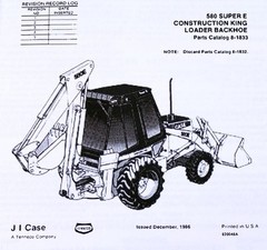 Case 580E 580Se 580 Super E Loader Backhoe Parts Assembly Manual Catalog Book
