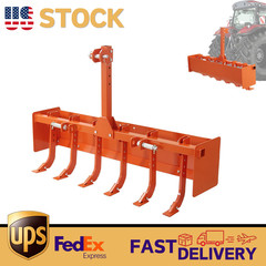 55″ Box Blade Scraper W/ 6 Scarifier Shank 3 Point For CAT 1 & CAT 0 Tractors
