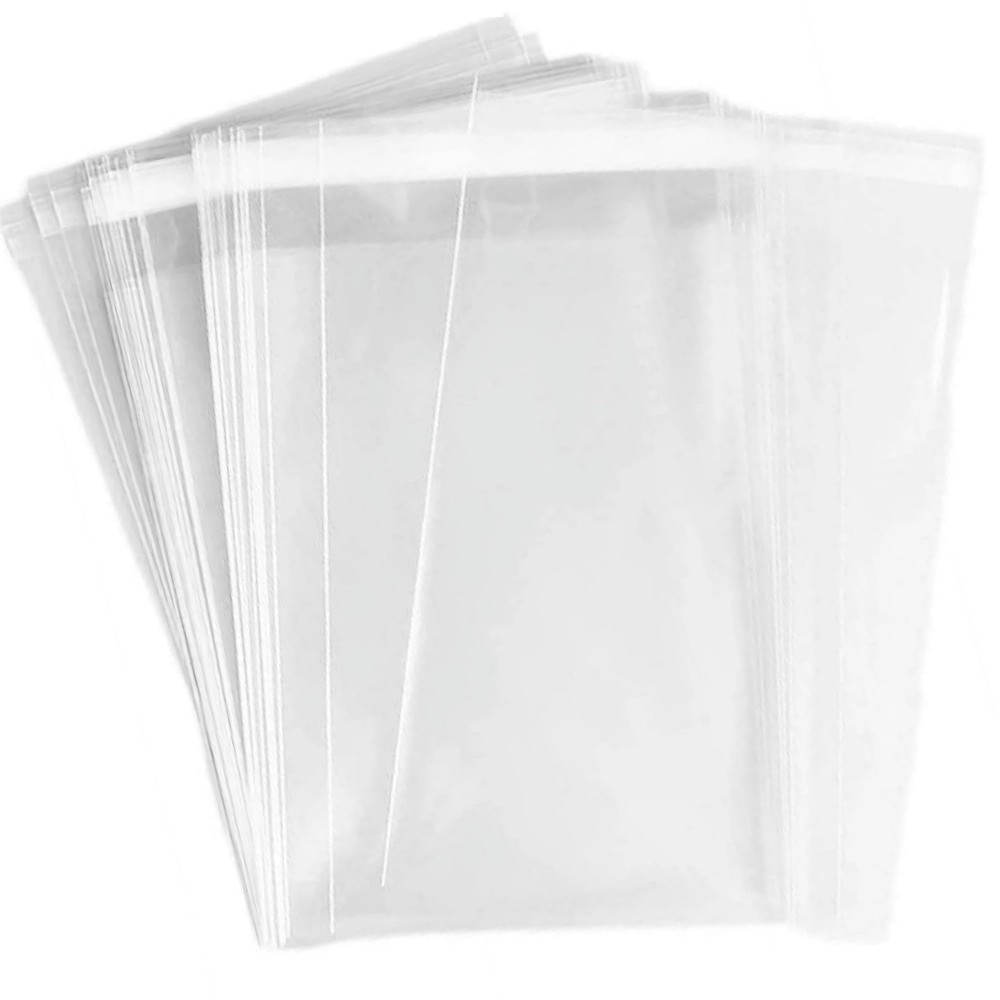 Delatanus 4-1/2 x 6-1/2 Inch Clear Cellophane Cello Bags-Fits A4 Envelope 4X6 Pr