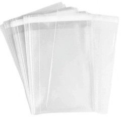 Delatanus 4-1/2 x 6-1/2 Inch Clear Cellophane Cello Bags-Fits A4 Envelope 4X6 Pr