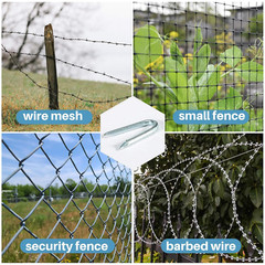 210 PCS U Fence Staples – Galvanized U Shaped Nails Heavy Duty Staples Fencing S