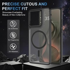 Magnetic for Motorola Edge 5G 2025 Case with Tempered Glass Screen Protector Mat