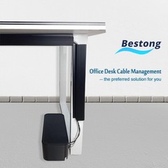Cable Management J Channel Under Desk – Easy Installation, Black