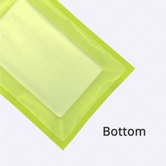 5x7in Matte Green Foil Mylar Flat Zip Lock Pouch Bag w/ Clear Back & Machine