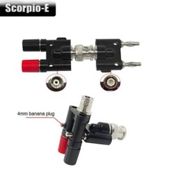 BNC Female to Dual 4mm Banana Female Jack Coaxial Adapter Connector Binding Post