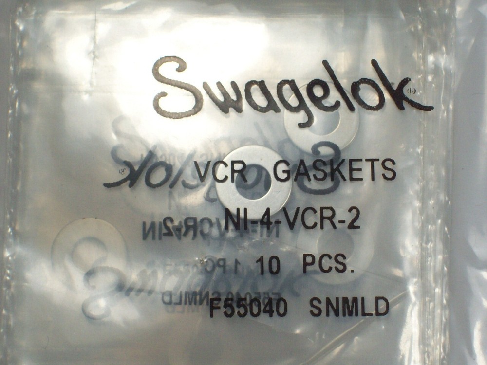 10- Swagelok Nickel VCR Silver Plated Gaskets, NI-4-VCR-2