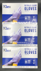 Klex Nitrile Exam Gloves Medical Exam Grade, Powder Free, M, Lot of 3 Exp. 06/27