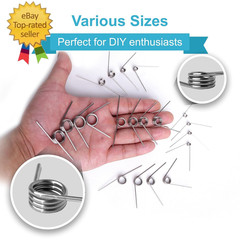 80PCS Torsion Spring Assortment Kit, 20 Sizes 60/90/120/180 Degree Stainless Ste