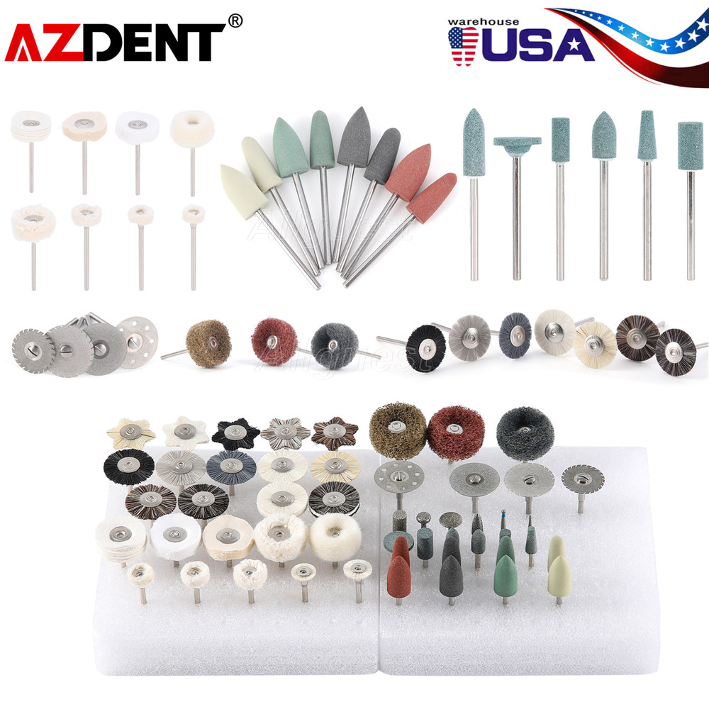 51pcs Dental Lab Polishing Burs Kit HP 2.35mm for Composite Ceramic Polishing US