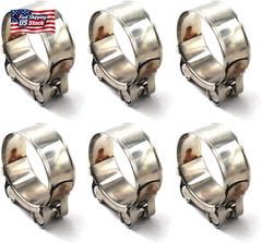 23-25Mm T-Bolt Clamp 304 Stainless Steel Pipe Clamp Heavy Duty Hose Clamp (Pack