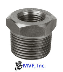 3/8″ X 1/4″ 3M/6M Threaded (NPT) Hex Bushing A105 Forged Steel FS12030221