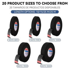 2 Rolls 50Ft Automotive Wire Harness Cloth Tape Heat Resistant Noise Dampening