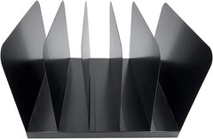 Huron Desktop File Binder Organizer Storage Vertical 5 Slot, Black Commercial