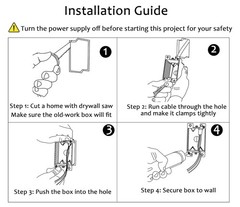 Durable 14 Cubic Inch Outlet Boxes – 3 Pack, Listed for Safe Installations