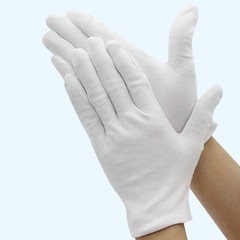 6 Pairs Soft White Cotton Gloves for Cosmetic Moisturizing Coin Jewelry Inspe…