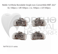 NOBLE Buccal Tube Molar Bondable Single non-convertible Roth and MBT .018″ .022″