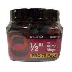 Apollo Crimp Rings 1/2 in. Copper Pro Pack, APXCR12LTJR, PACK OF 75