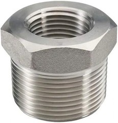 Stainless Steel Reducer Hex Bushing, 1/2″ Male NPT to 1/8″ Female NPT, Reducing