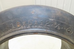 Super Solid 18x5x12-1/8 Forklift Tire Smooth Press-on Black