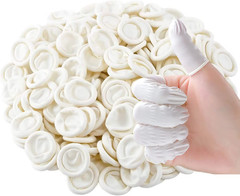 Approx. 420 Pcs Latex Finger Cots, Disposable Medium Finger Gloves, Fingertip Pr