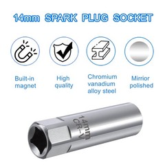 14mm 12 Point Spark Plug Removal Tool ，Thin Wall 3/8″ Spark Plug Socket Remova