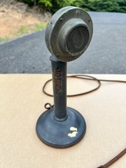 VINTAGE WESTERN ELECTRIC COMPANY CANDLESTICK PHONE JAN. 26, 1915 DISPATCH BRASS