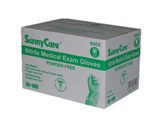 SUNNYCARE BLUE NITRILE MEDICAL GLOVES – 8602 MED – CASE OF 10 BOXES (100/BOX)