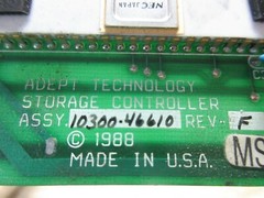 ADEPT TECHNOLOGY STORAGE CONTROLLER 10300-46610 1988 REV.F 20300-46510 REV.C