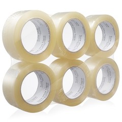 6 Rolls Carton Sealing Clear Packing Tape Box Shipping – 2 mil 2″ x 110 Yards