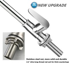 Brushed Nickel Cold Water Faucet Only,SUS304 Stainless Steel Single Handle