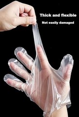 100 or 400 Disposable Poly Plastic Gloves for Cooking Food Prep and Food Service