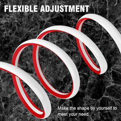 Flexible Quarter round Molding Self Adhesive (White, 10 Ft) Peel and Stick Flex
