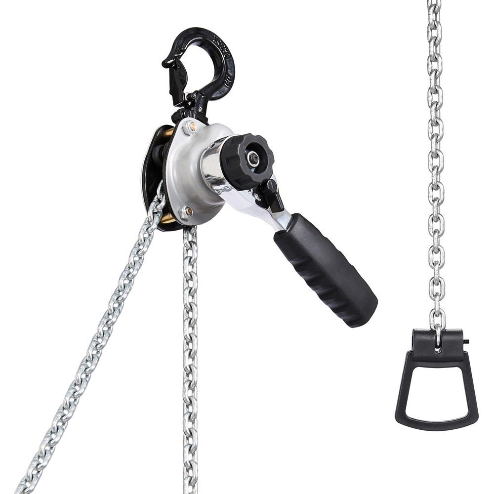 Uimoso Manual Lever Chain Hoist 1/2T 1100lbs 5ft Lift Alloy Steel Lifting Tasks