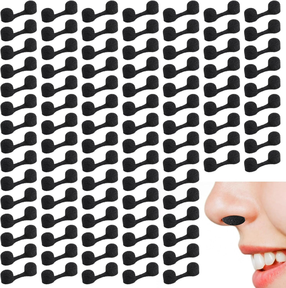100 Pieces Nose Plug Filter Disposable Nose Dust Filters Bulk Sponge Nostril Fil