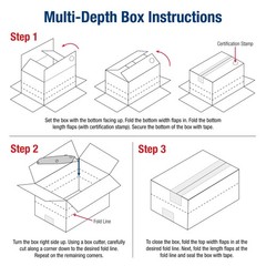 Shipping Boxes Multi-Depth 12″L x 9″W x 6″H, 25-Pack | Corrugated Cardboard B…