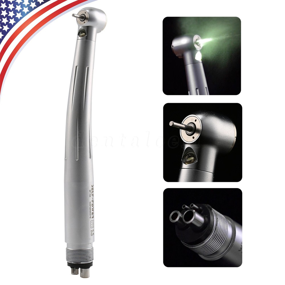 1-10 NSK Style Dental High Speed LED E-generator Turbine Handpiece 2/4-Hole