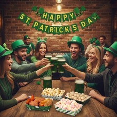 24 Pcs St Patrick’s Day Plates Food Trays Green Shamrock Bowl Disposable Iris…