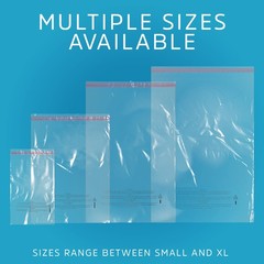 GPI – Case of 1000, 8 x 10 CLEAR SELF SEAL POLY BAGS, 1.5 Mil – Resealable, Peel