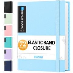 72 Pocket Binder with Plastic Sleeves, Large Capacity 8.5×11 Presentation Book,