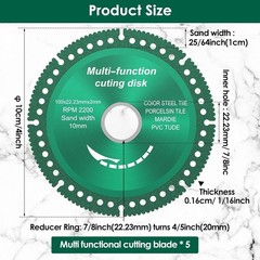 5 Pack 4 Inch Indestructible Disc for Grinder, Indestructible Grinding Discs for