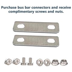 20PCS Pitch Row 2.83IN 2mm Thick Bus Bars Connector red Copper Nickel-Plated