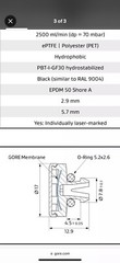 10 pcs pk GORE Industrial Membrane Vents NEW p/n PMF200484 PMF 200484 Snap Fit