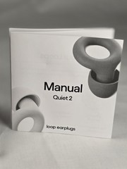 Loop Quiet 2 Black Reusable Earplugs Used w/ Case Box XS S M L Ear Tips