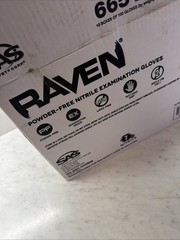 SAS Raven Black Nitrile Gloves Powder Free 7mil (10/Boxes of 100) Sm FREE SHIP