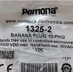 Pomona 1325-2 Solderless Stackable Banana Plug Red 10-Pack DIY Test Lead Connect