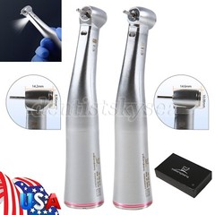 Dental LED Fiber Optic Mini/Standard Head 1:5 Increasing Handpiece Contra Angle