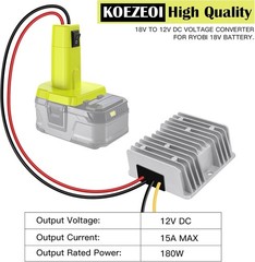 DC 18V to 12V 180W Step Down Converter Voltage Regulator For Ryobi Battery 18V