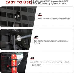 MOLLE Panel Fire Extinguisher Mount Kit-Aluminum Quick Release Car Fire Extingui