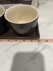 New 3-Piece Ceramic Condiment Set with Tray by Parini-Restaurant Supplies