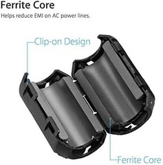 Ferrite Ring Core Ferrite Beads Clip RFI EMI Noise Suppressor Anti Interference